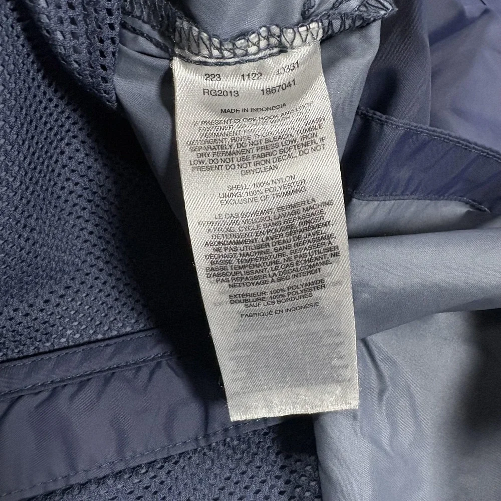 Columbia Jacket Unisex Kids Large Blue Hooded Full‎ Zip Windbreaker Lightweight